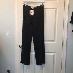 NWT black mesh swimming cover up pants